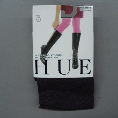 NWT Hue Super Opaque Tights w/ Control Top 1 Pair Size 1 Graphite Heather #831K